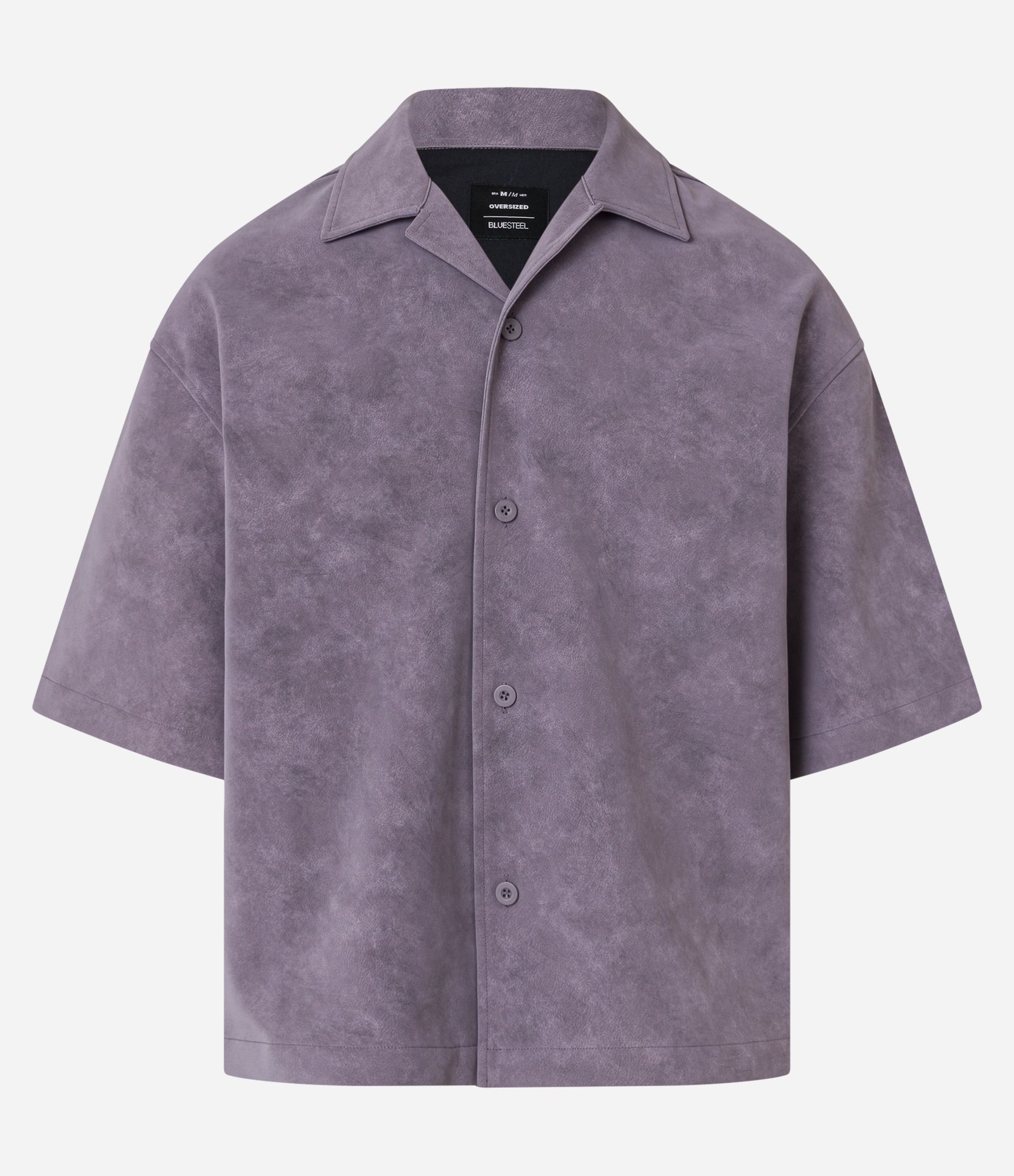 Camisa Oversized em PU Efeito Estonado Cinza 6