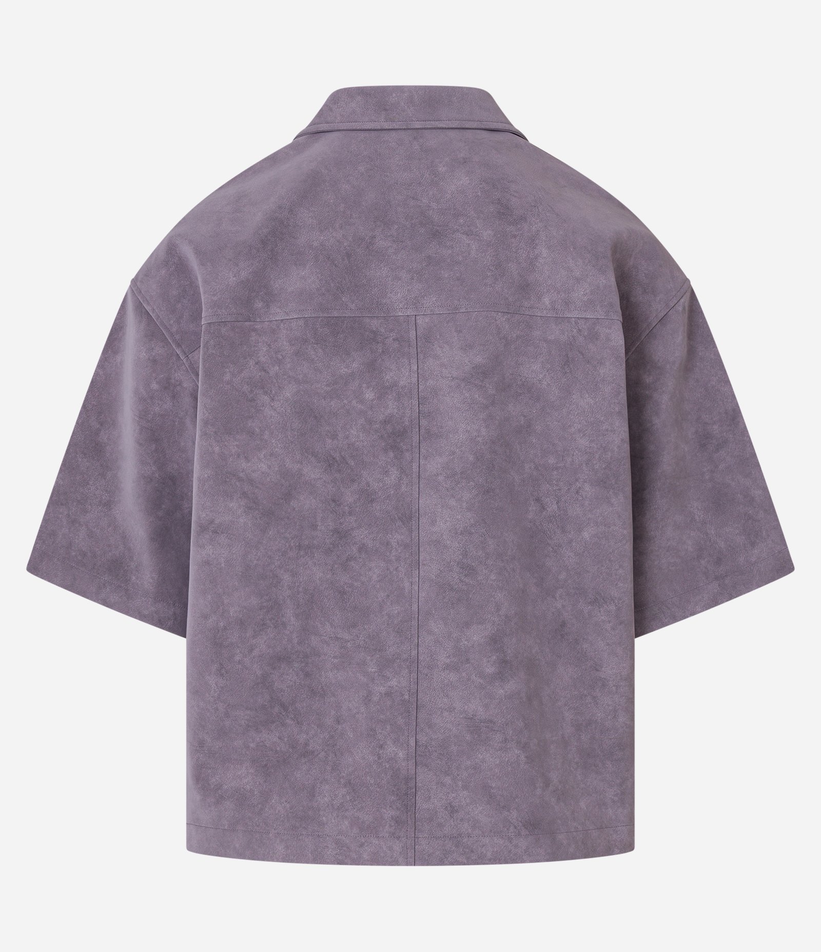 Camisa Oversized em PU Efeito Estonado Cinza 7