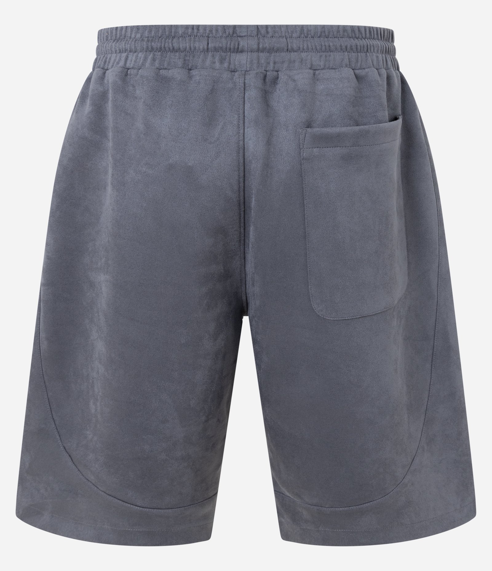 Bermuda Baggy em Suede com Detalhes em Recortes Cinza 7