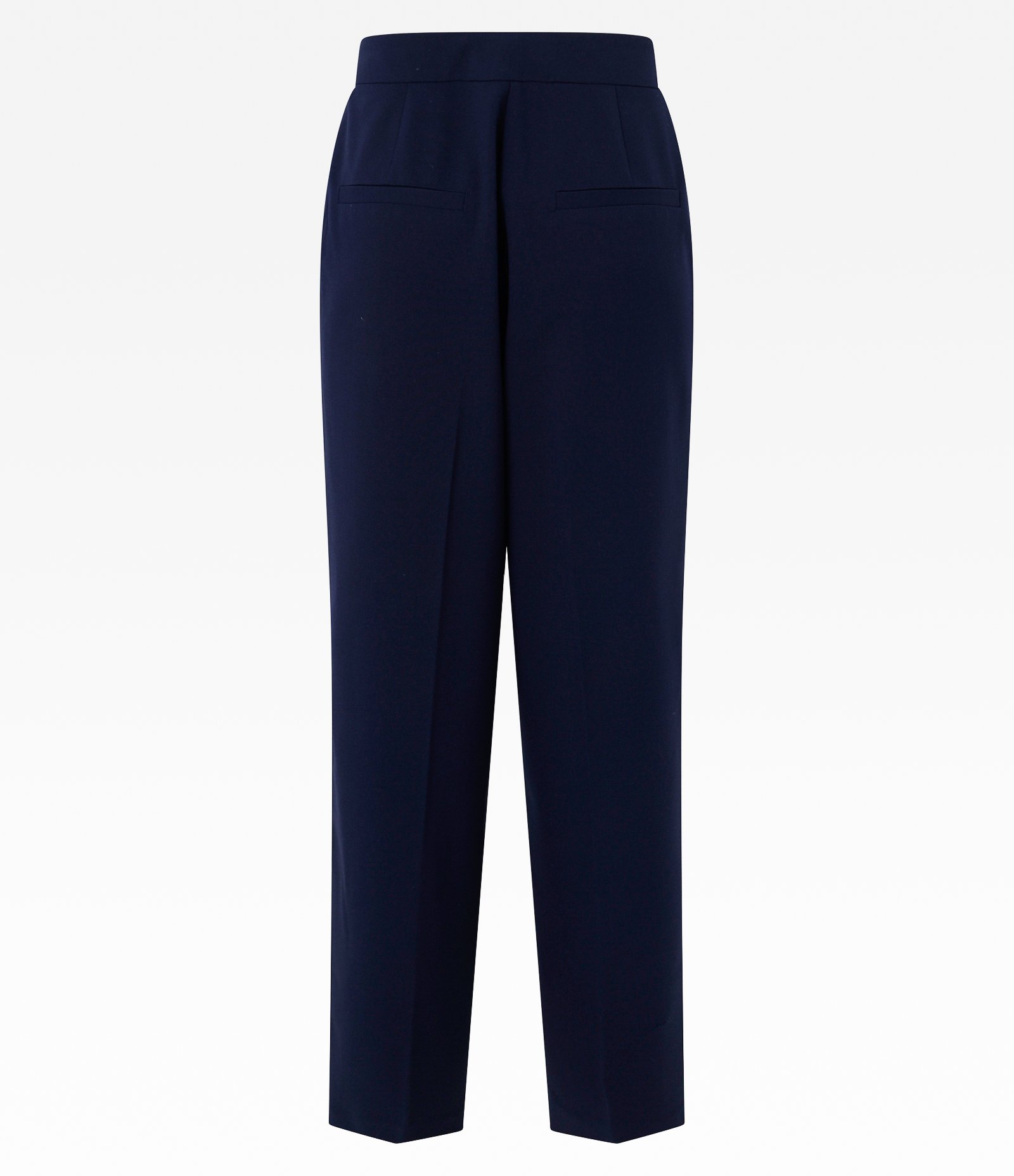 Calça Reta em Alfaiataria com Bolso Faca Azul 6