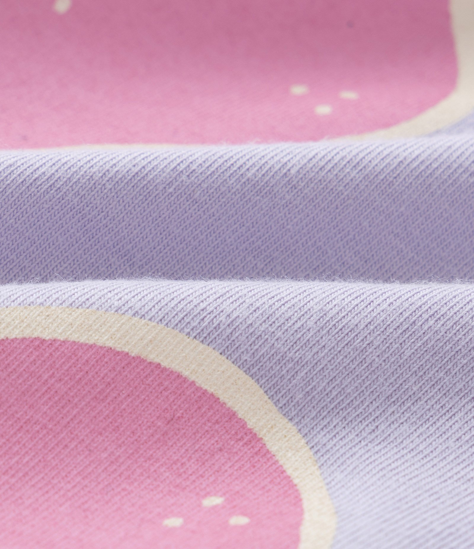 Conjunto Infantil em Ribana com Babadinho na Gola - Tam 1 a 6 Anos Bege/Lilás 8