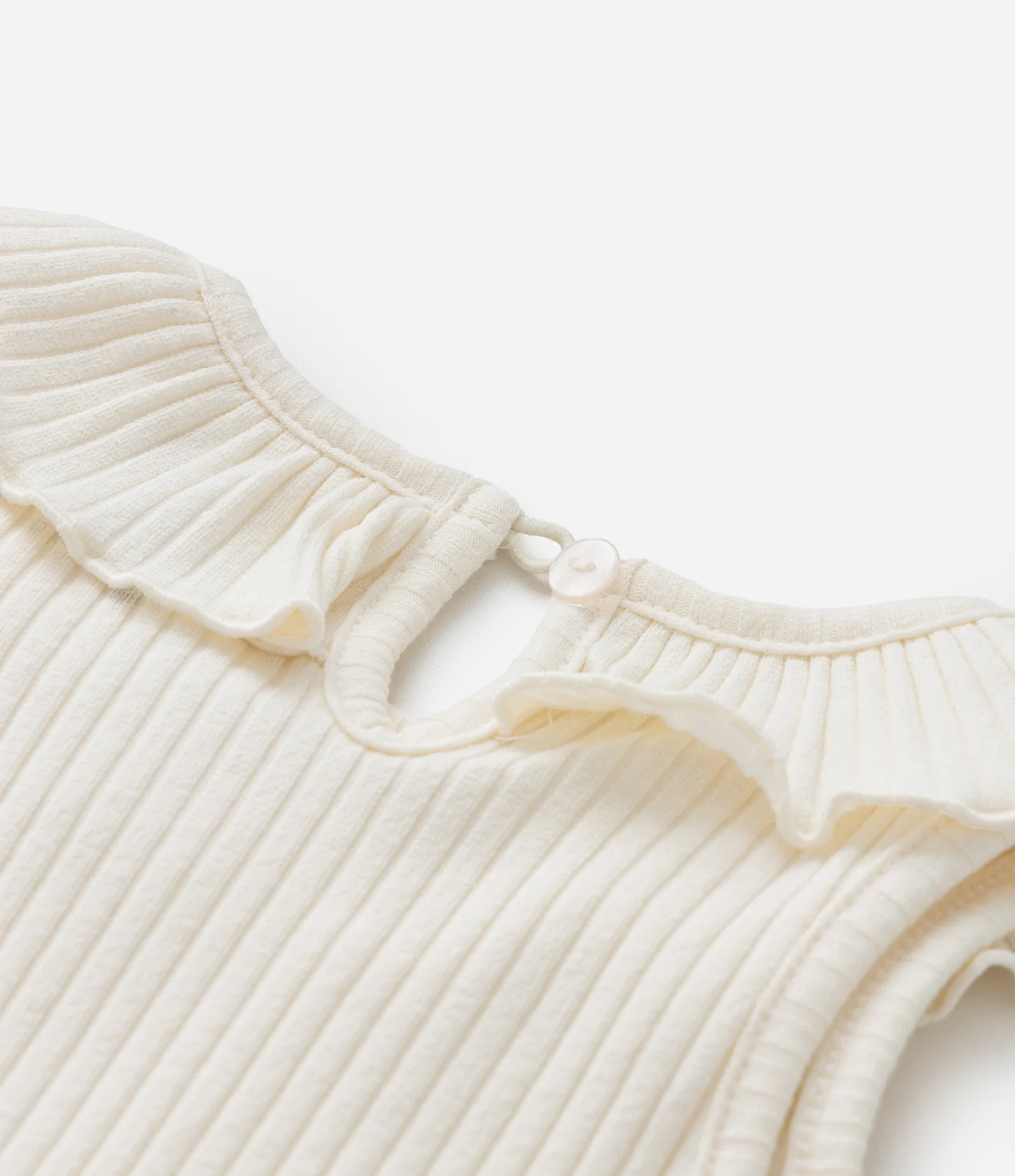 Conjunto Infantil em Ribana com Babadinho na Gola - Tam 1 a 6 Anos Bege/Lilás 6