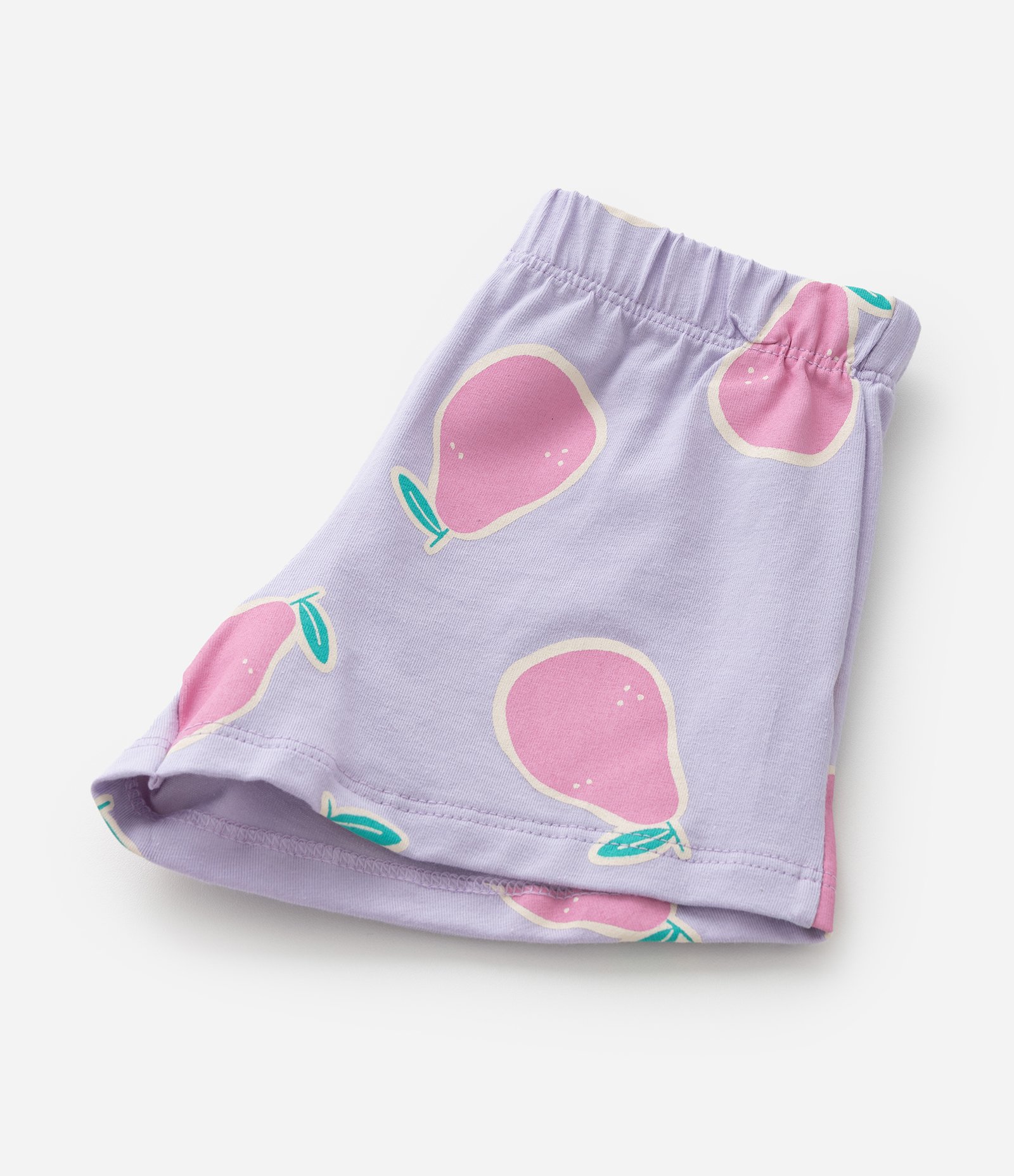 Conjunto Infantil em Ribana com Babadinho na Gola - Tam 1 a 6 Anos Bege/Lilás 7