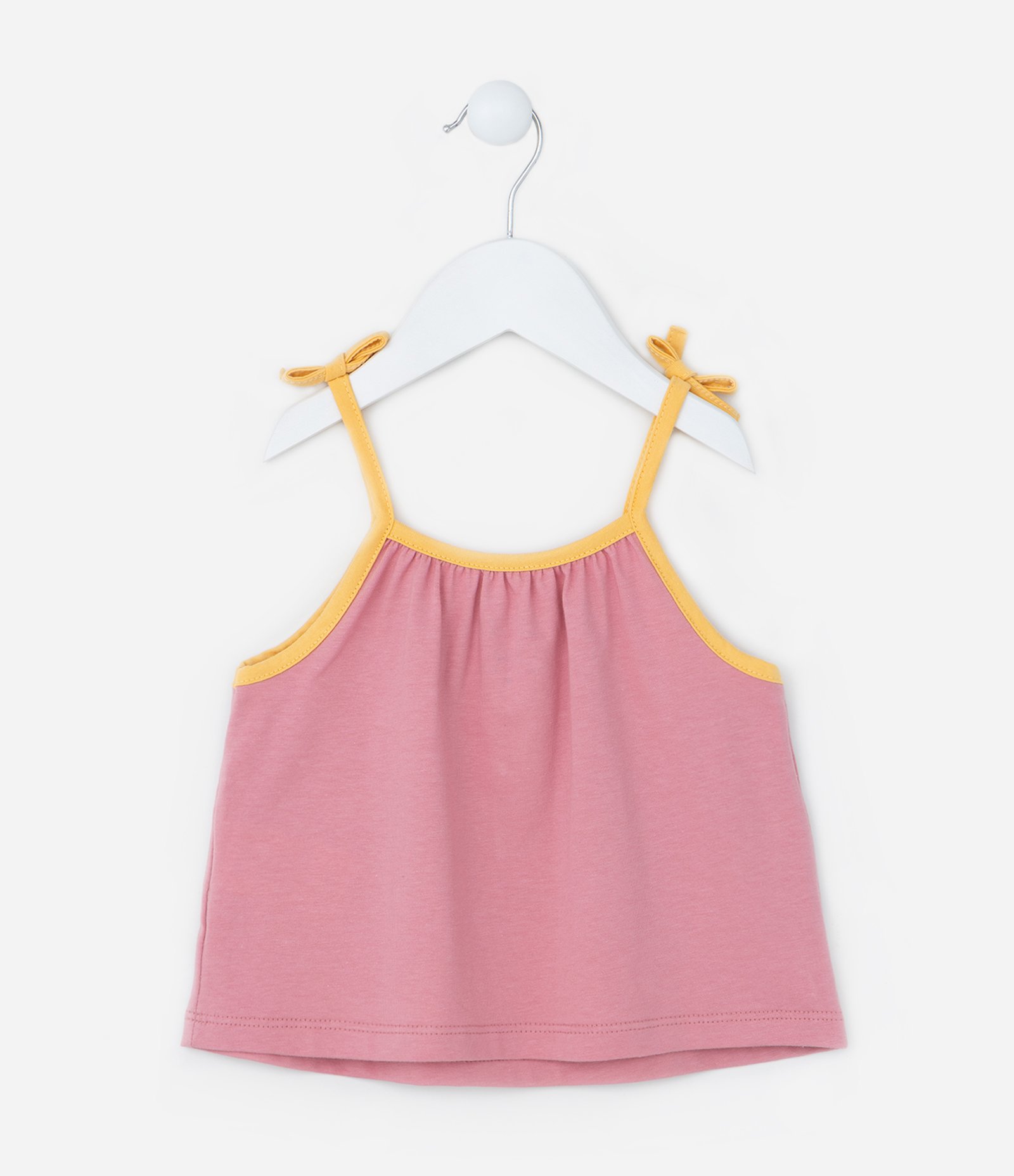 Conjunto Infantil com Viés Contrastante e Amarração - Tam 1 a 6 Anos Rosa 3