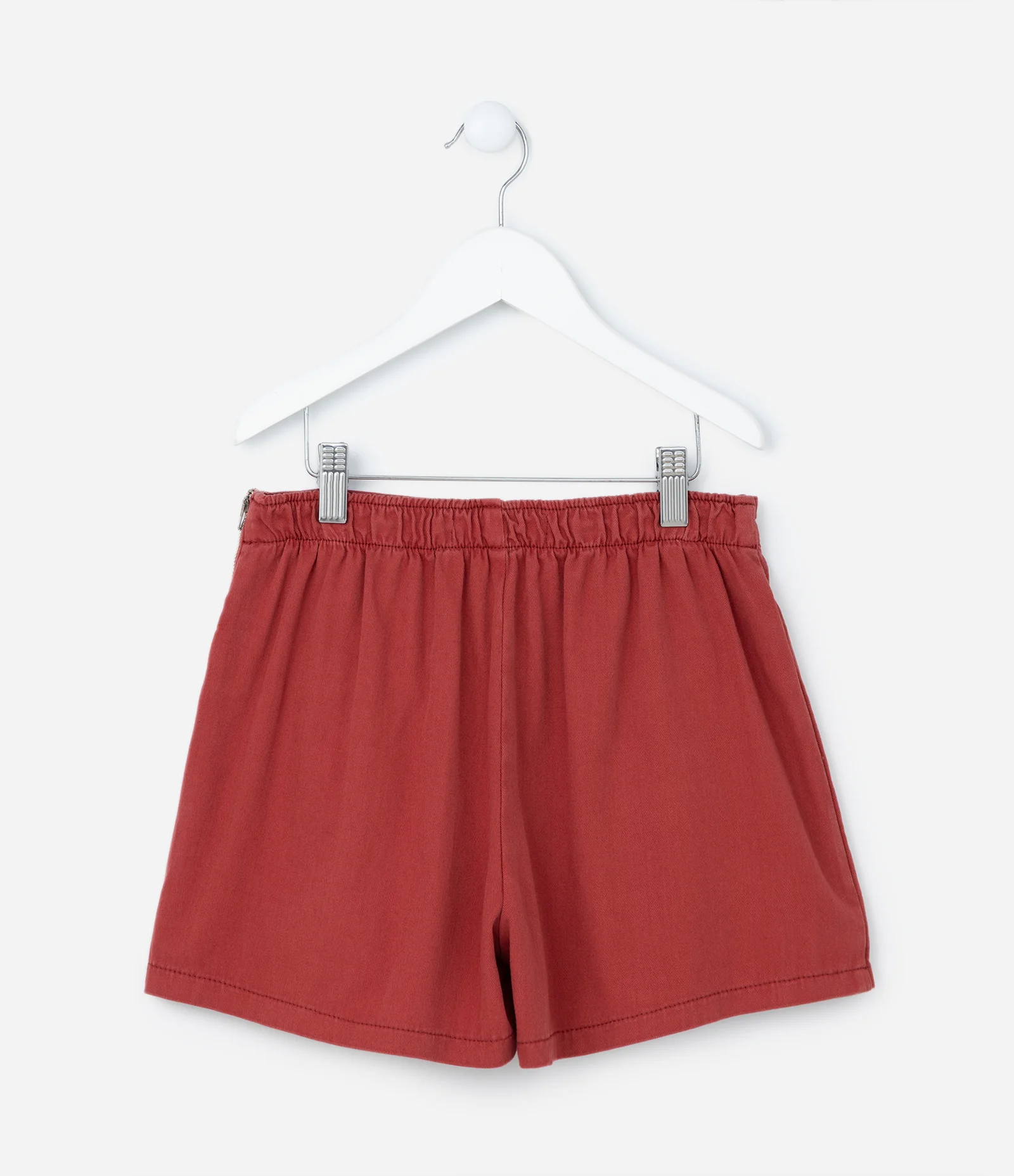 Short Saia Infantil em Sarja com Laços - Tam 5 a 14 Anos Vermelho 2