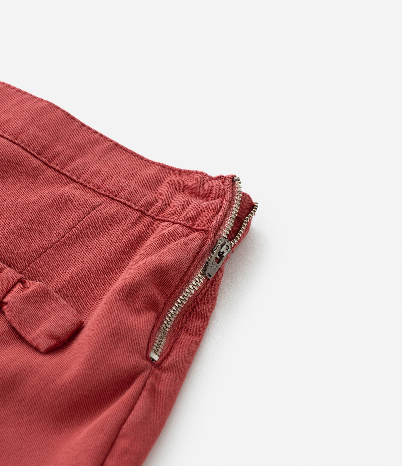 Short Saia Infantil em Sarja com Laços - Tam 5 a 14 Anos Vermelho 5