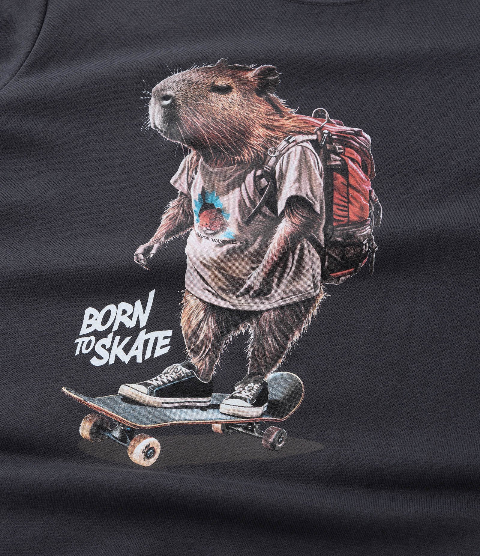 Casaco Infantil com Estampa Capivara Skatista - Tam 5 a 14 Anos Cinza Escuro 6