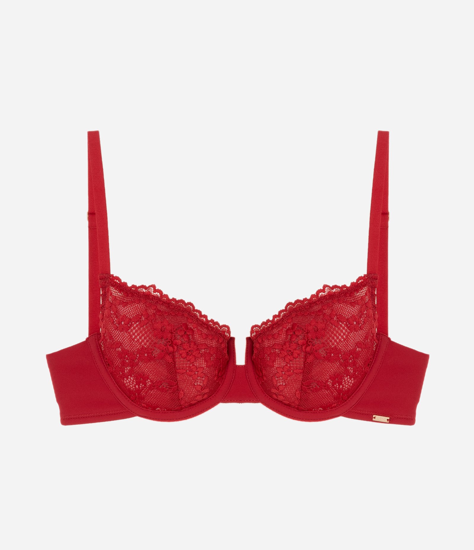 Sutiã Meia Taça em Renda com Aro Vermelho 5