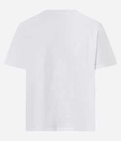 Blusa em Algodão com Flores de Strass