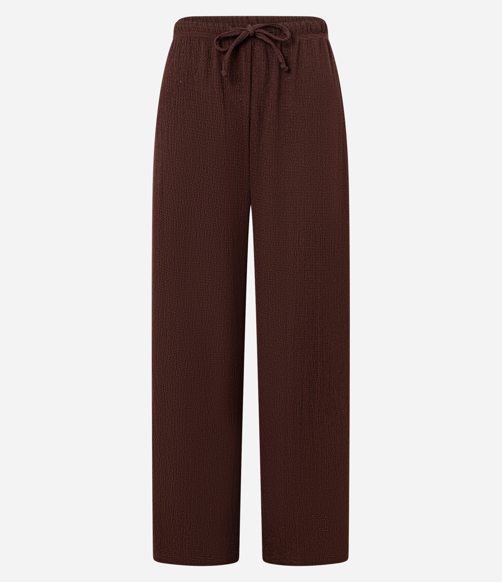 Calça Reta Texturizada com Amarração no Cós 5