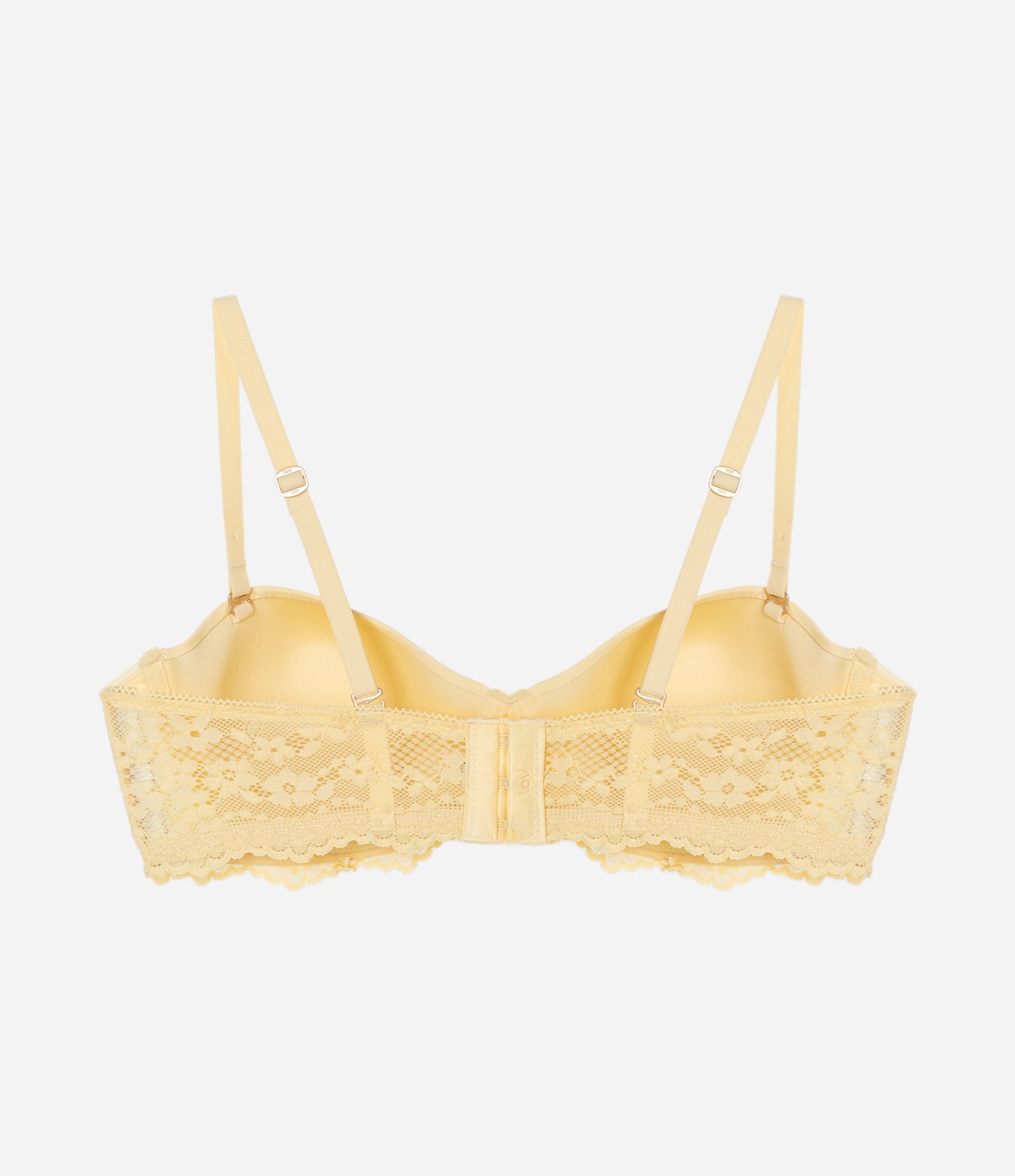 Sutiã Tomara que Caia em Microfibra com Renda Amarelo 7