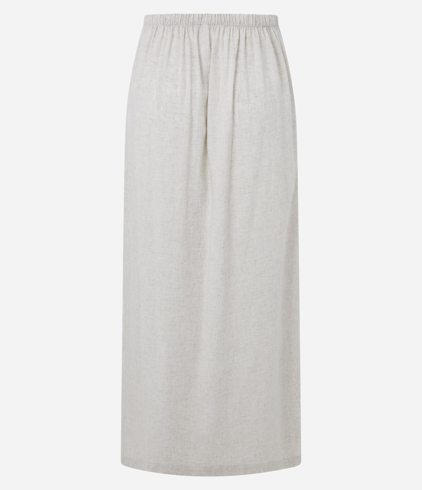 Saída de Praia Saia Longa em Viscolinho com Fenda Bege 6