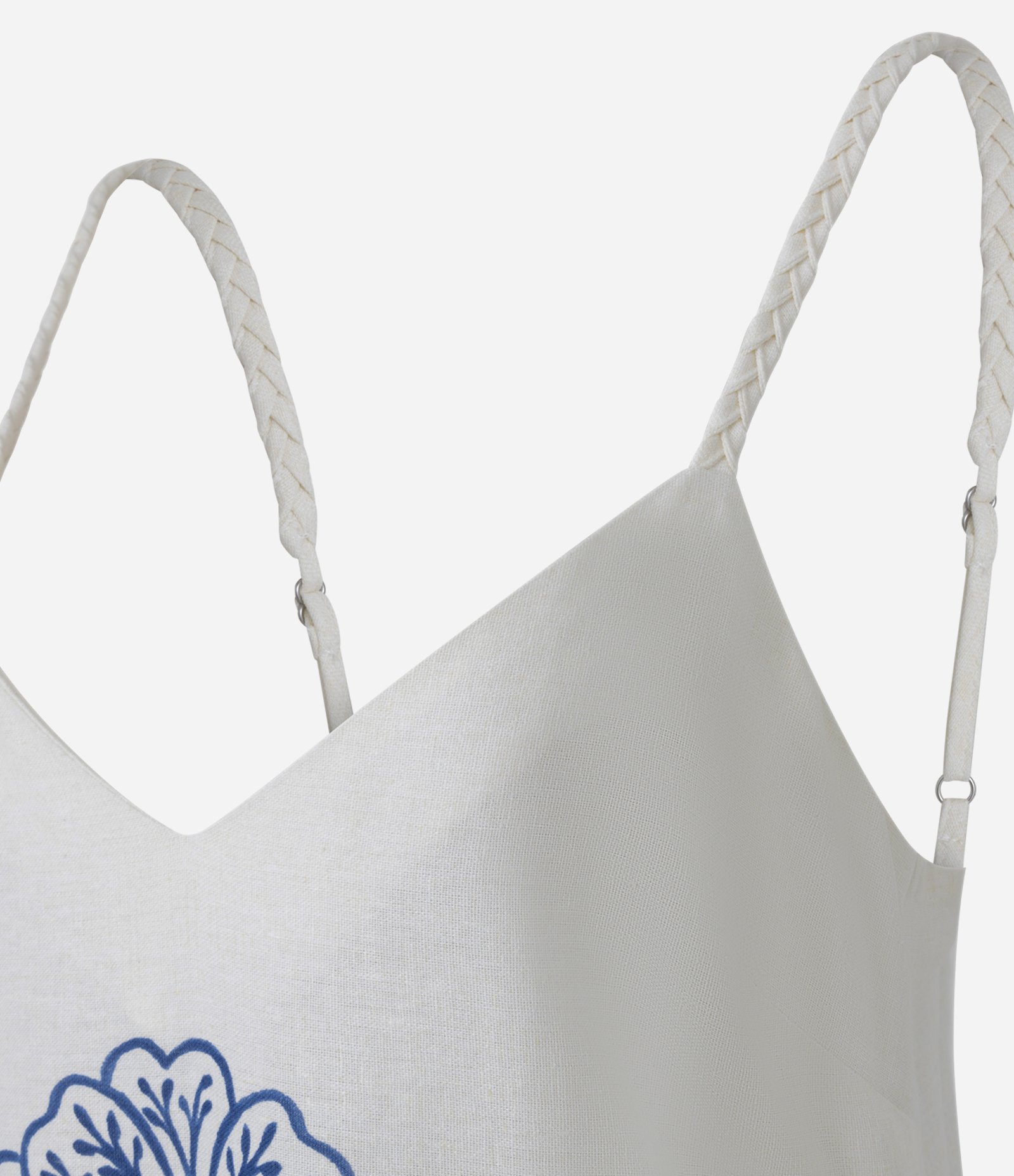 Vestido New Midi em Viscolinho Floral Bege 4