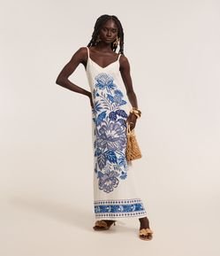 Vestido New Midi em Viscolinho Floral