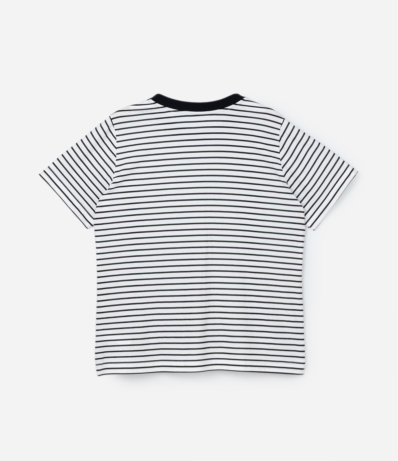 Blusa com Listras Finas e Lacinhos Aplicados Curve & Plus Size Preto/Branco 5