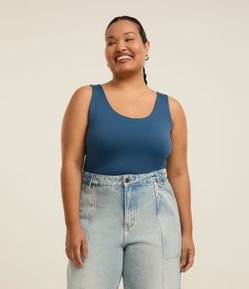 Blusa Regata em Poliamida com Alças Largas Curve & Plus Size