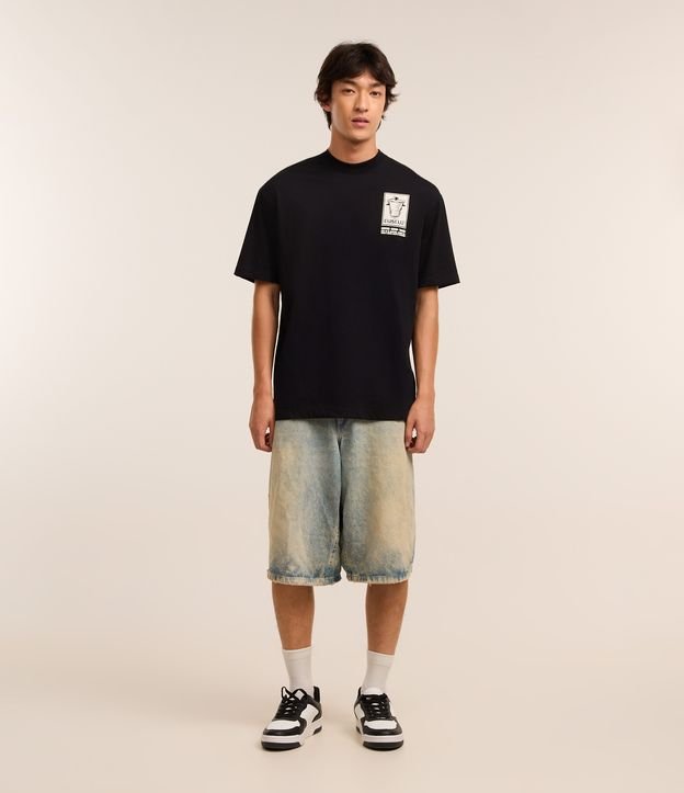 Camiseta Relaxed em Algodão com Estampa Cuscuz