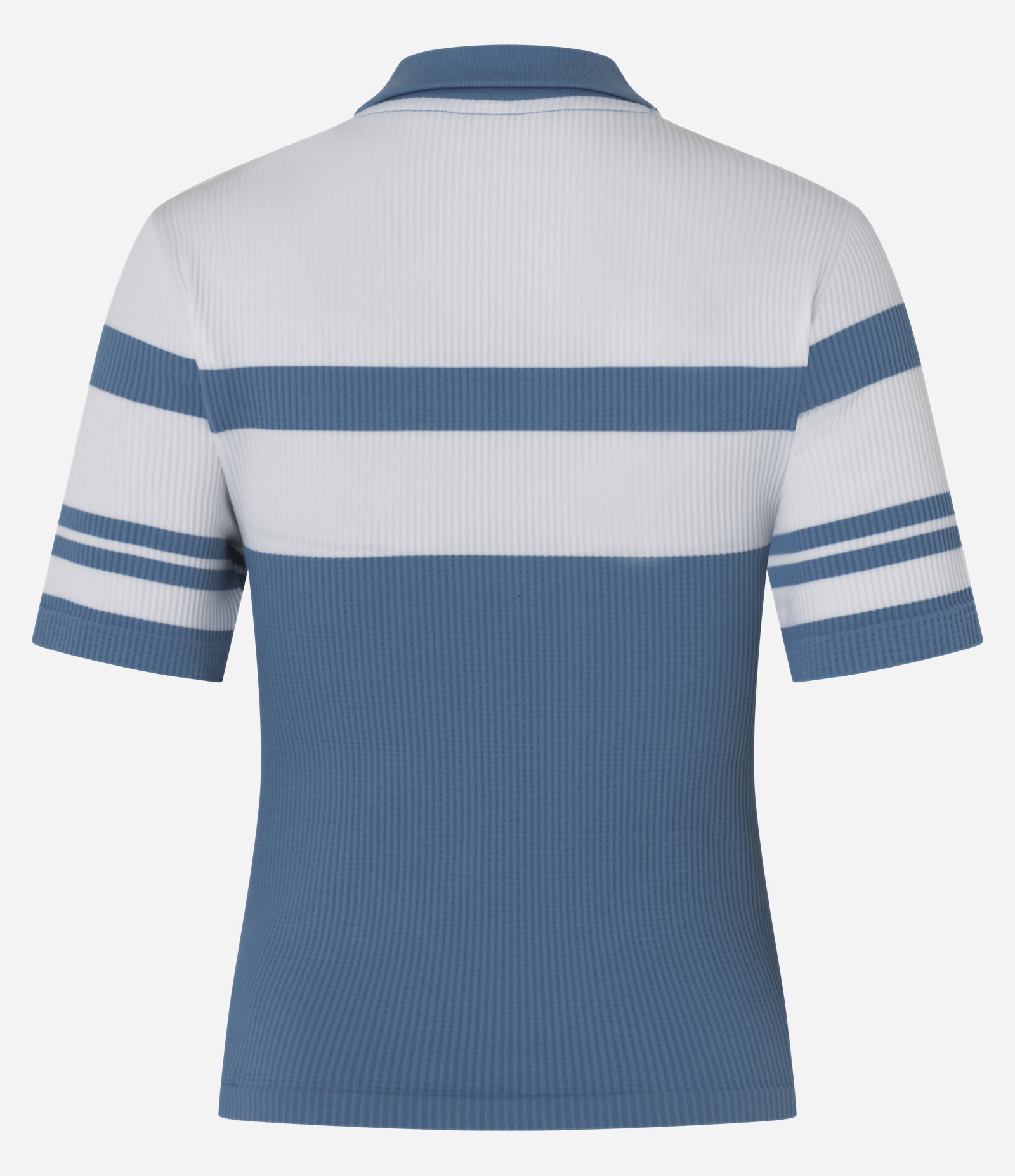 Blusa Polo Seamless Listrada Azul 8