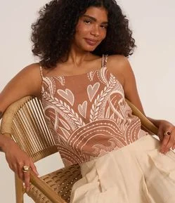 Blusa Curta com Amarração nas Costas