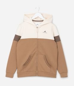 Jaqueta Infantil em Techfleece com Recortes e Bolsos - Tam 5 a 14 Anos