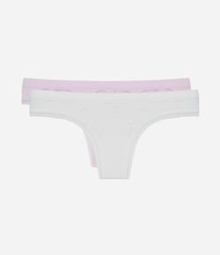 Kit 02 Calcinhas Biquíni Fio Seamless Floral