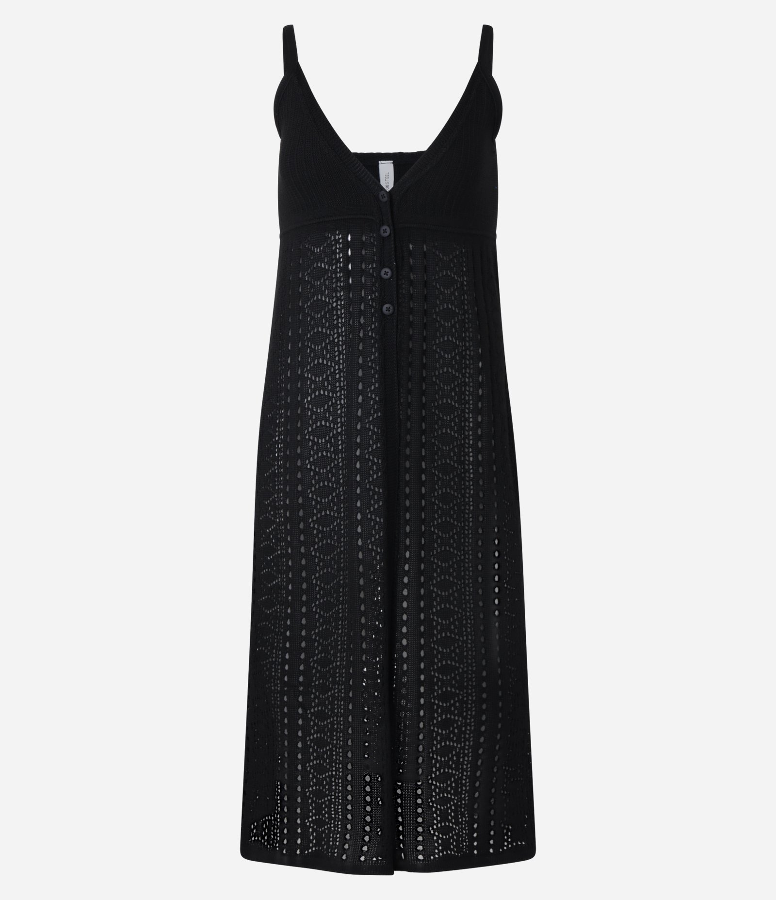 Blusa Túnica em Tricô com Ponto Aberto Preto 4