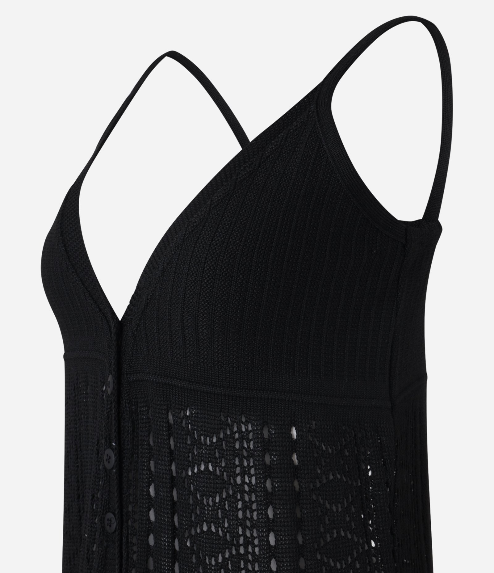 Blusa Túnica em Tricô com Ponto Aberto Preto 5