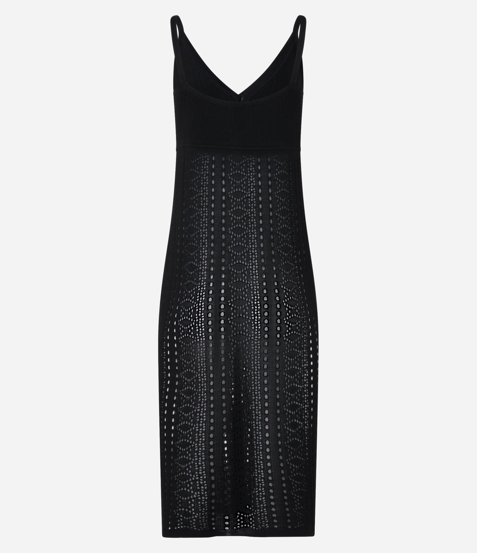 Blusa Túnica em Tricô com Ponto Aberto Preto 6