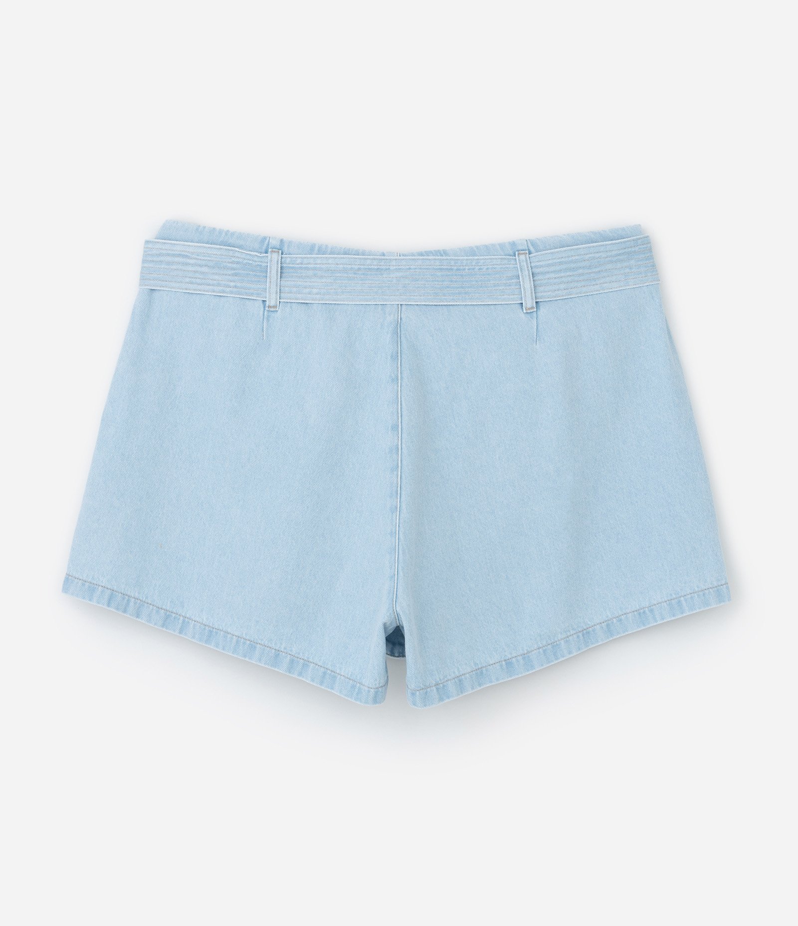 Short Saia e Jeans Transpassado e Amarração Curve & Plus Size Azul 6