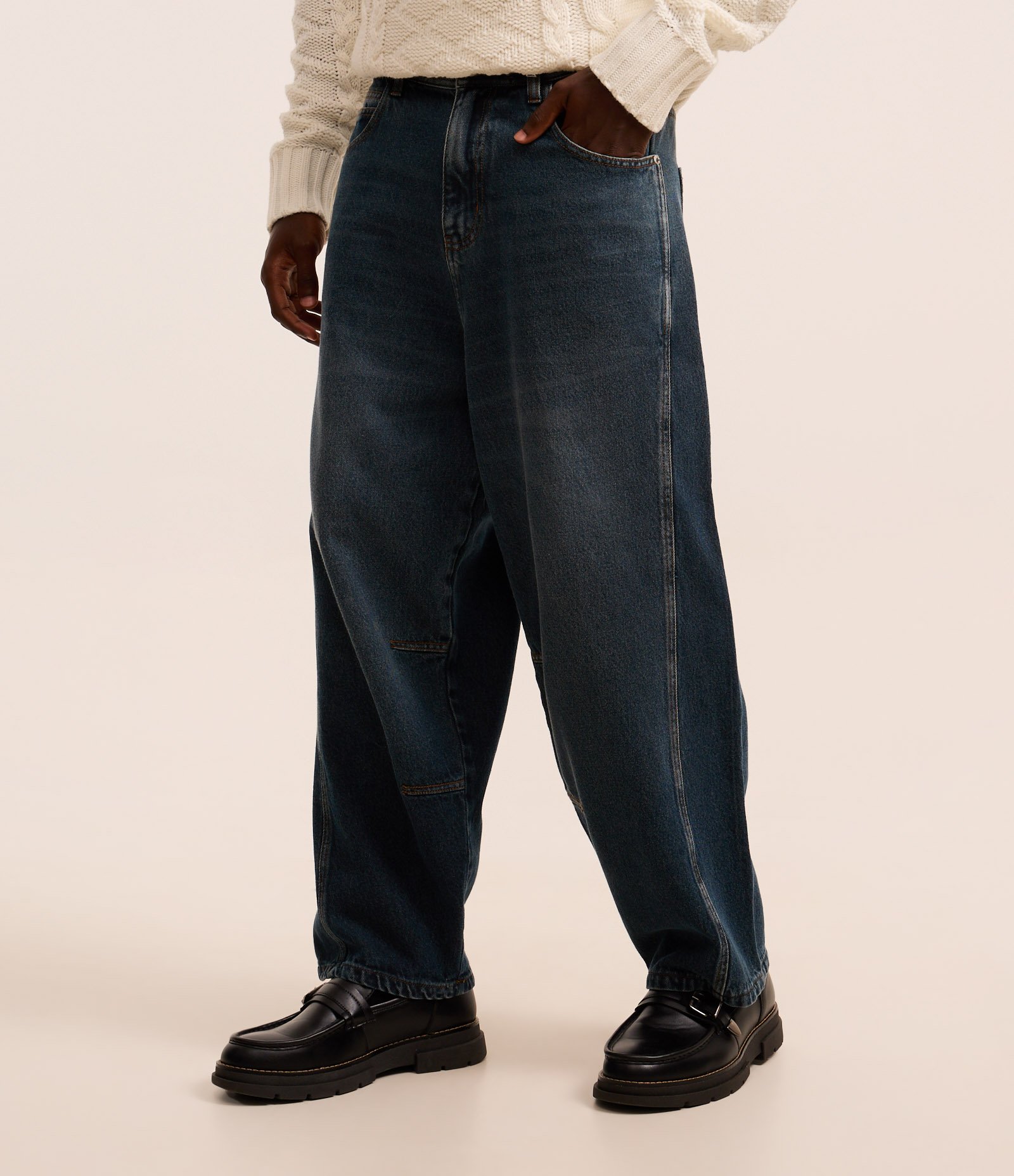 Calça Skater Dirty em Jeans com Recortes Azul 2