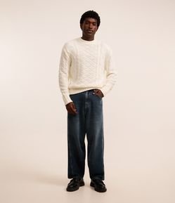 Calça Skater Dirty em Jeans com Recortes