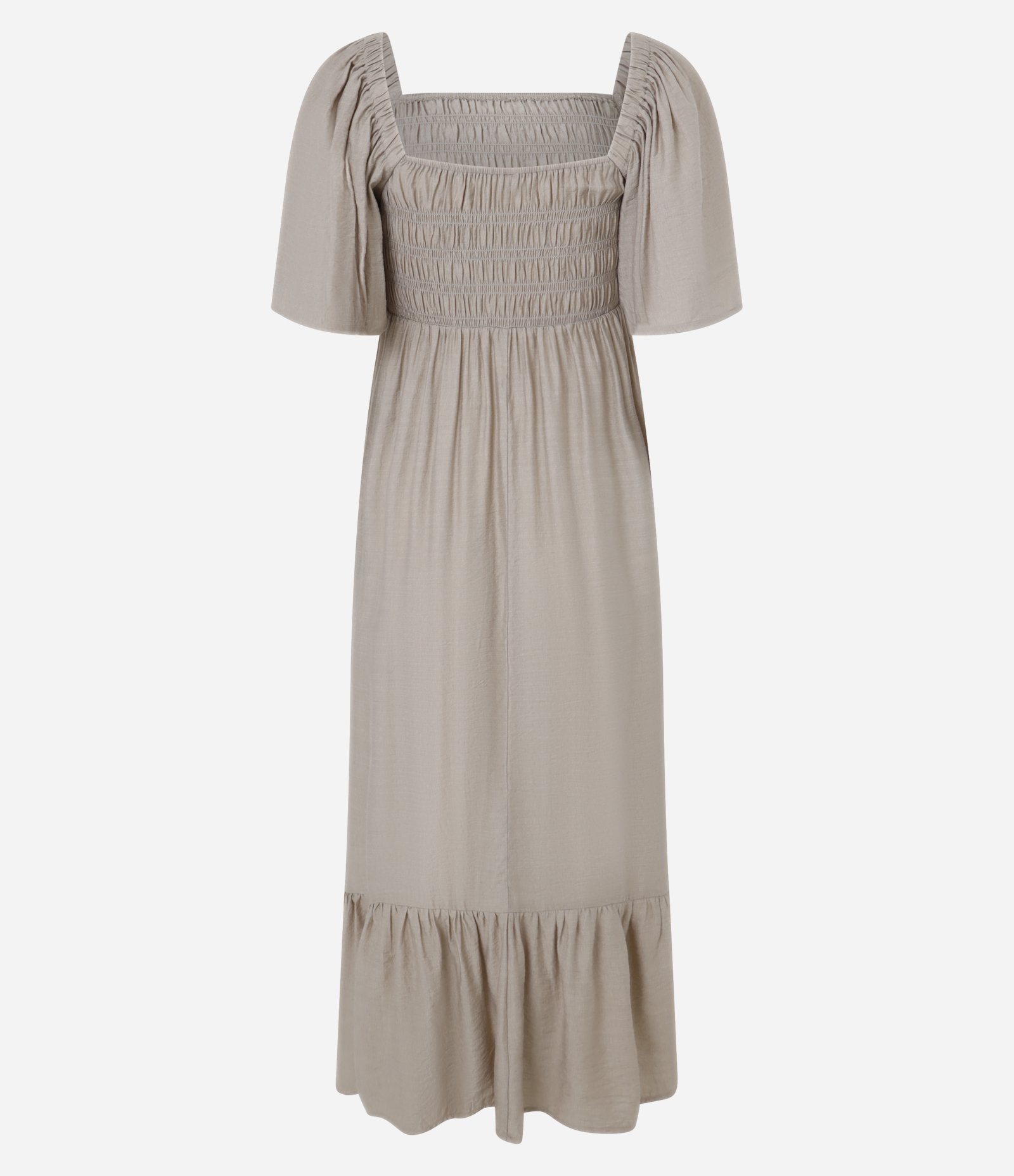 Vestido Long Midi com Lastex no Busto Bege 7