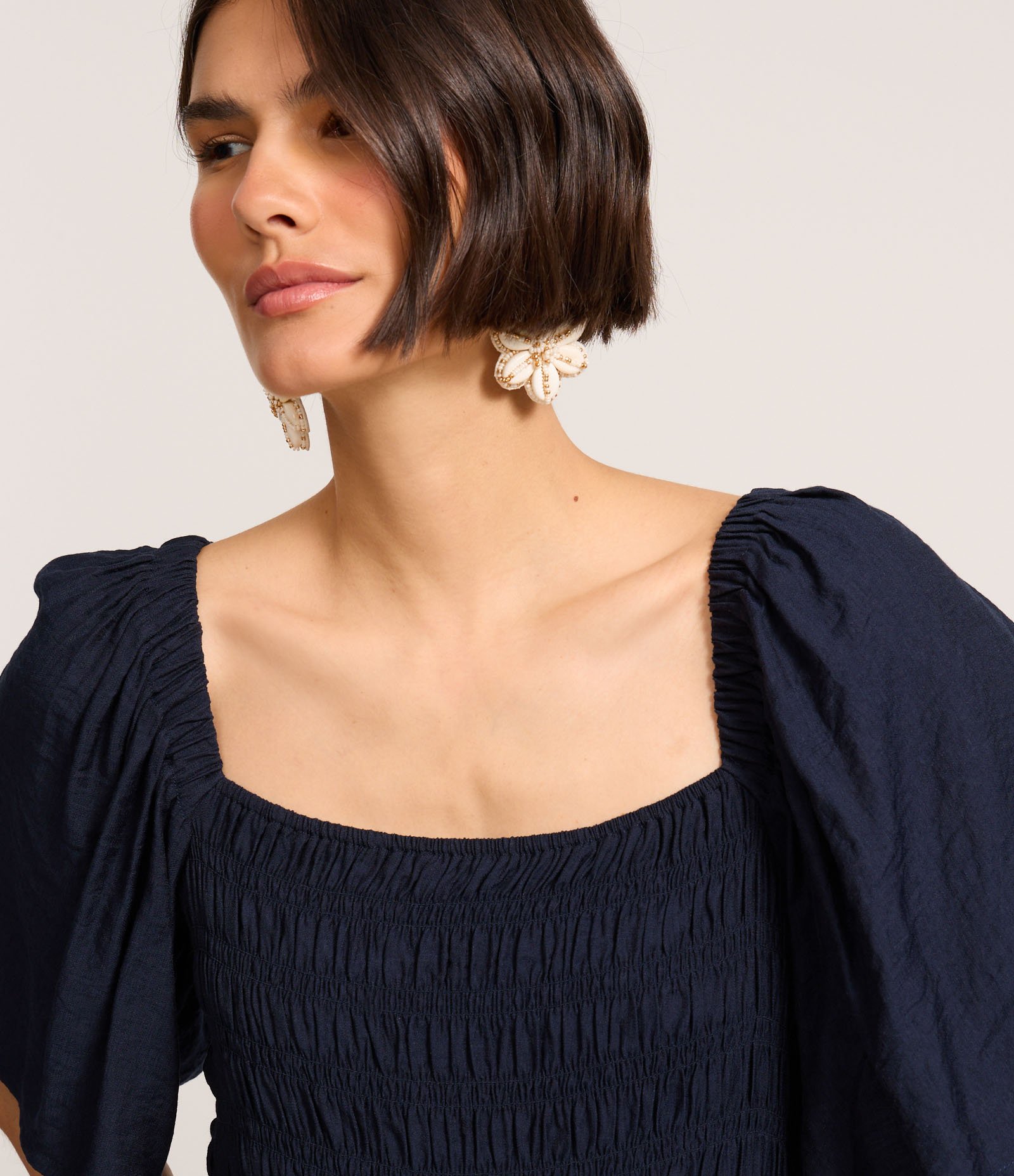 Vestido Long Midi com Lastex no Busto Azul Escuro 3