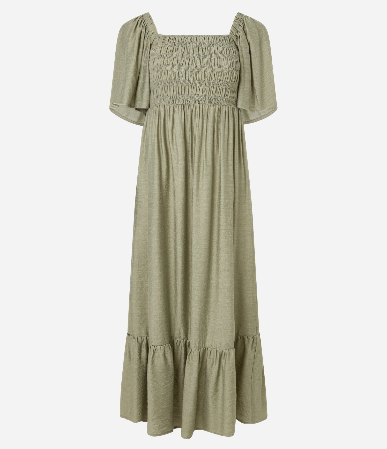 Vestido Long Midi com Lastex no Busto Verde 7