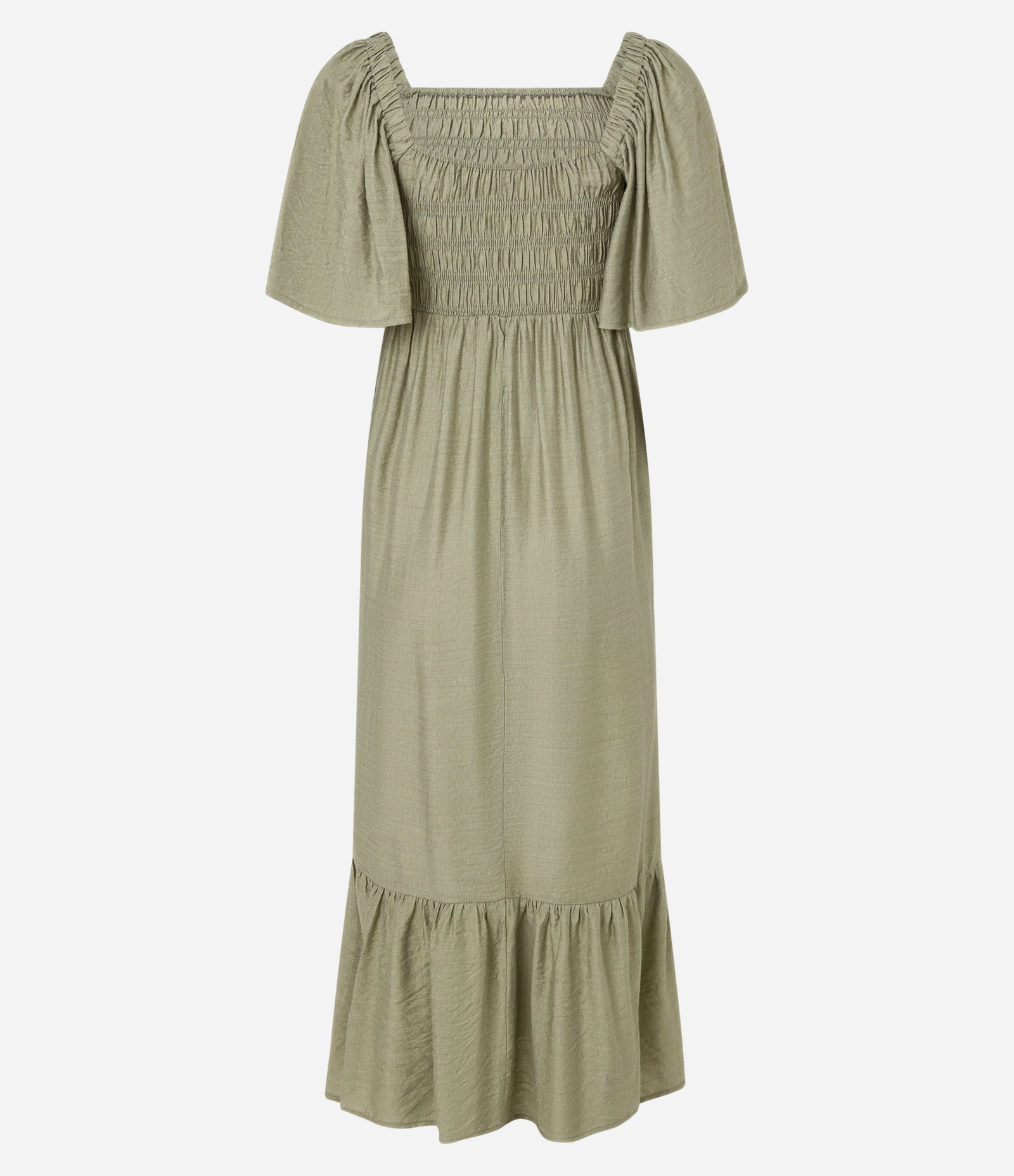 Vestido Long Midi com Lastex no Busto Verde 8