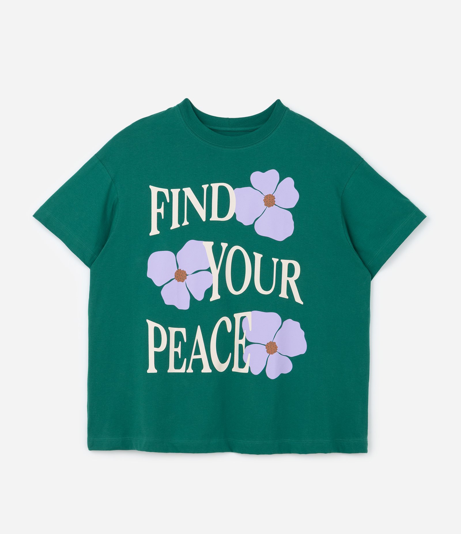 Camiseta Alongada com Estampa Lettering Curve & Plus Size Verde 3