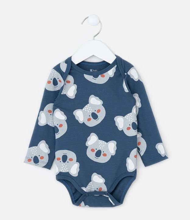 Body Infantil com Estampa Carinha de Coala - Tam 0 a 18 meses