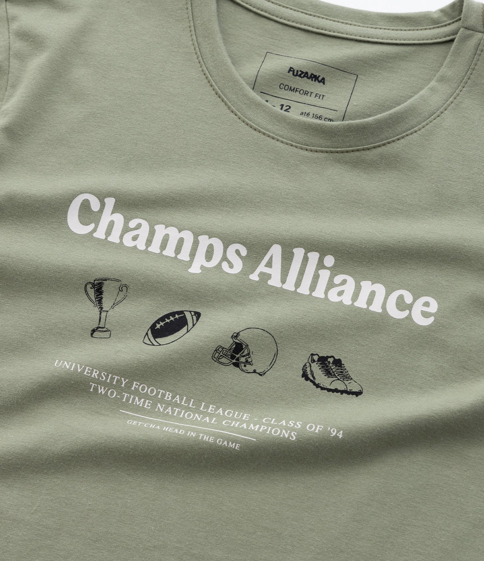 Camiseta Infantil com Estampa Elementos Esportivos - Tam - 5 a 14 Anos Verde 4