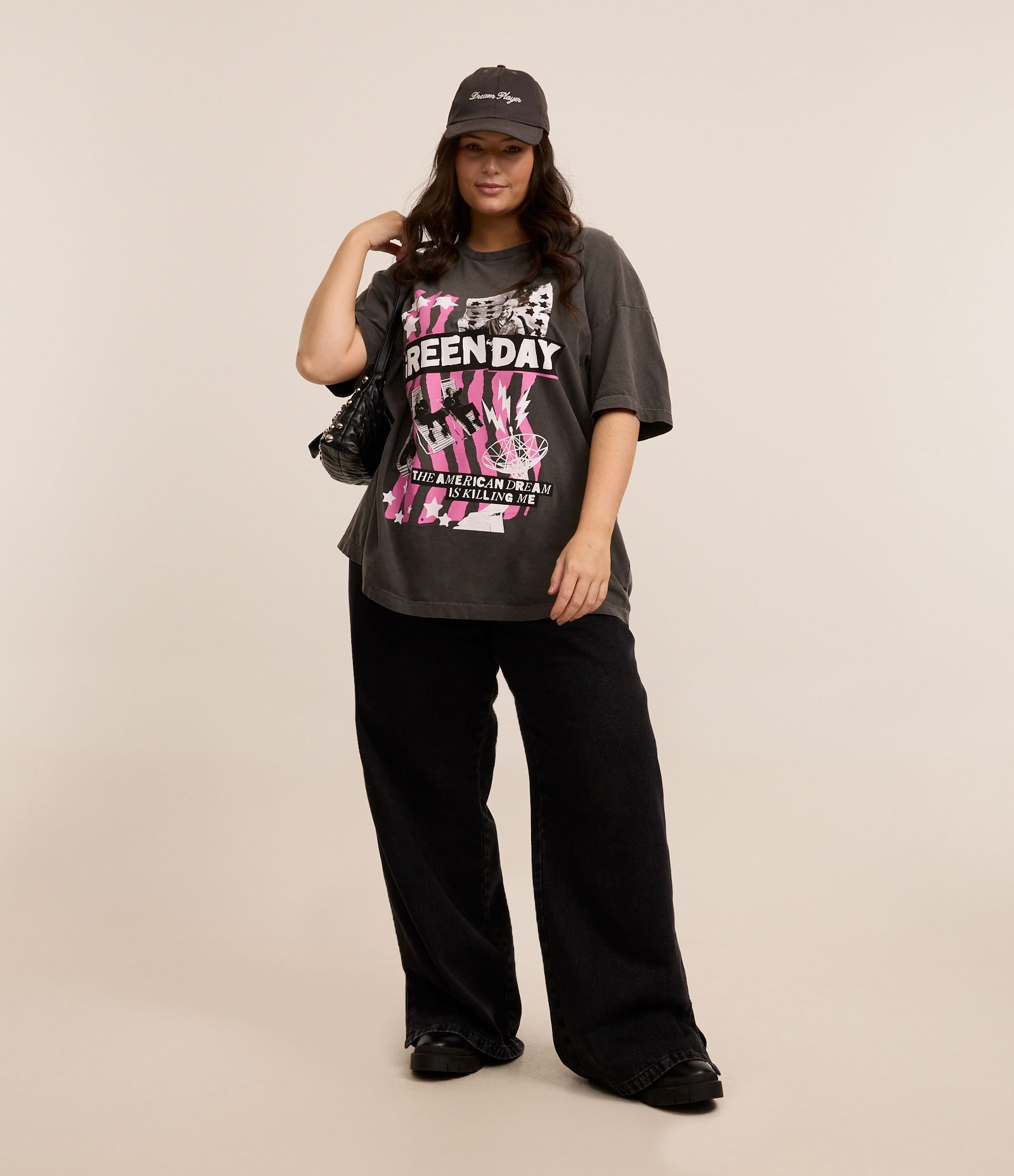 Camiseta Estonada com Estampa Green Day Curve & Plus Size Preto Estonado 2