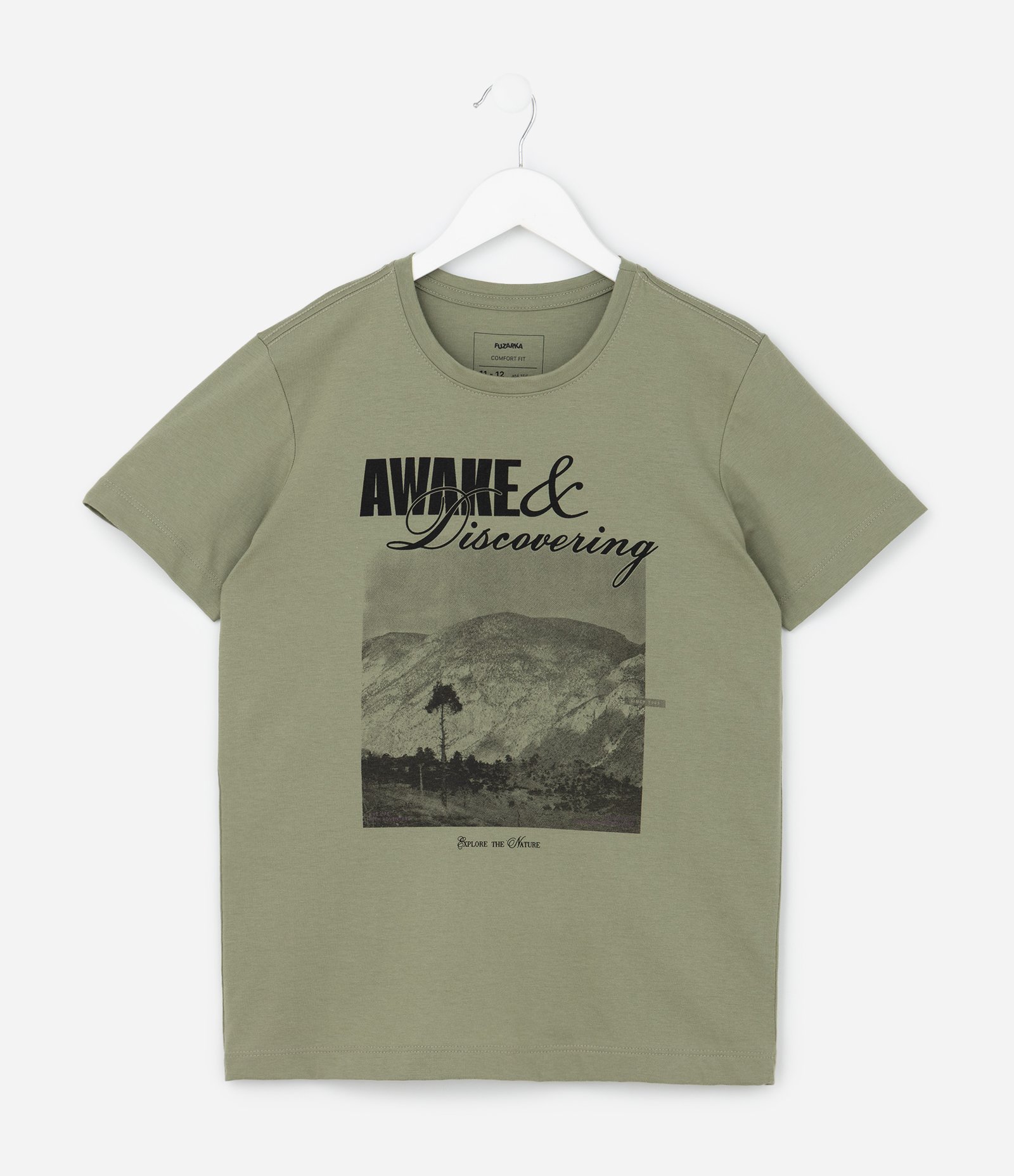 Camiseta Infantil com Estampa Paisagem - Tam 5 a 14 Anos Verde 1