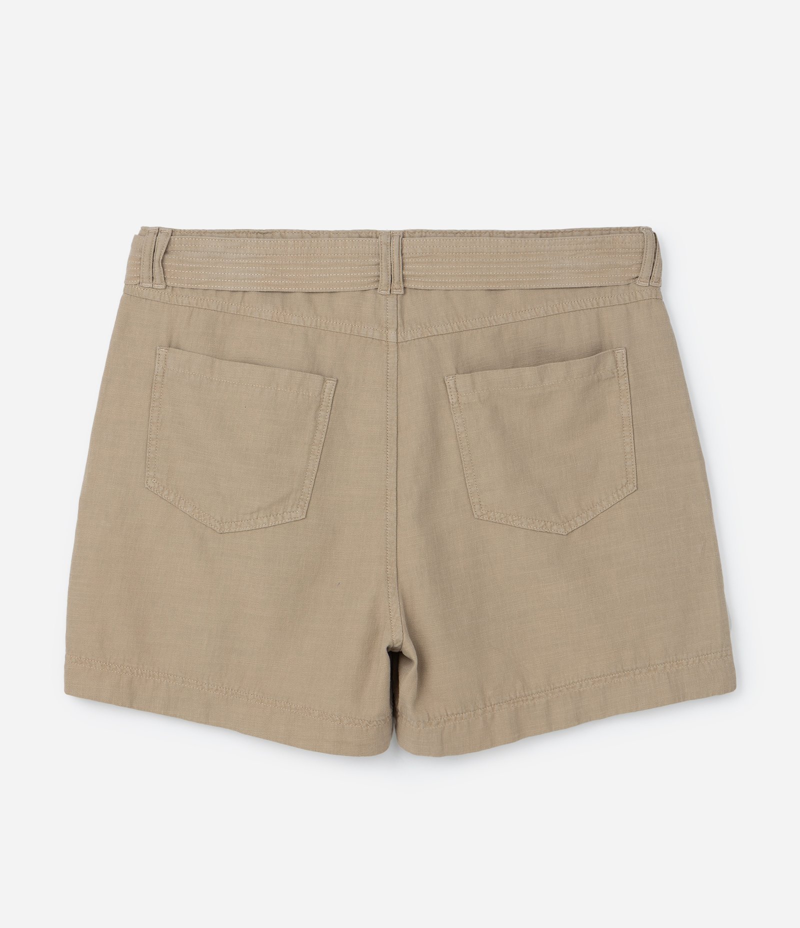 Short em Sarja com Cinto Curve & Plus Size Bege 6