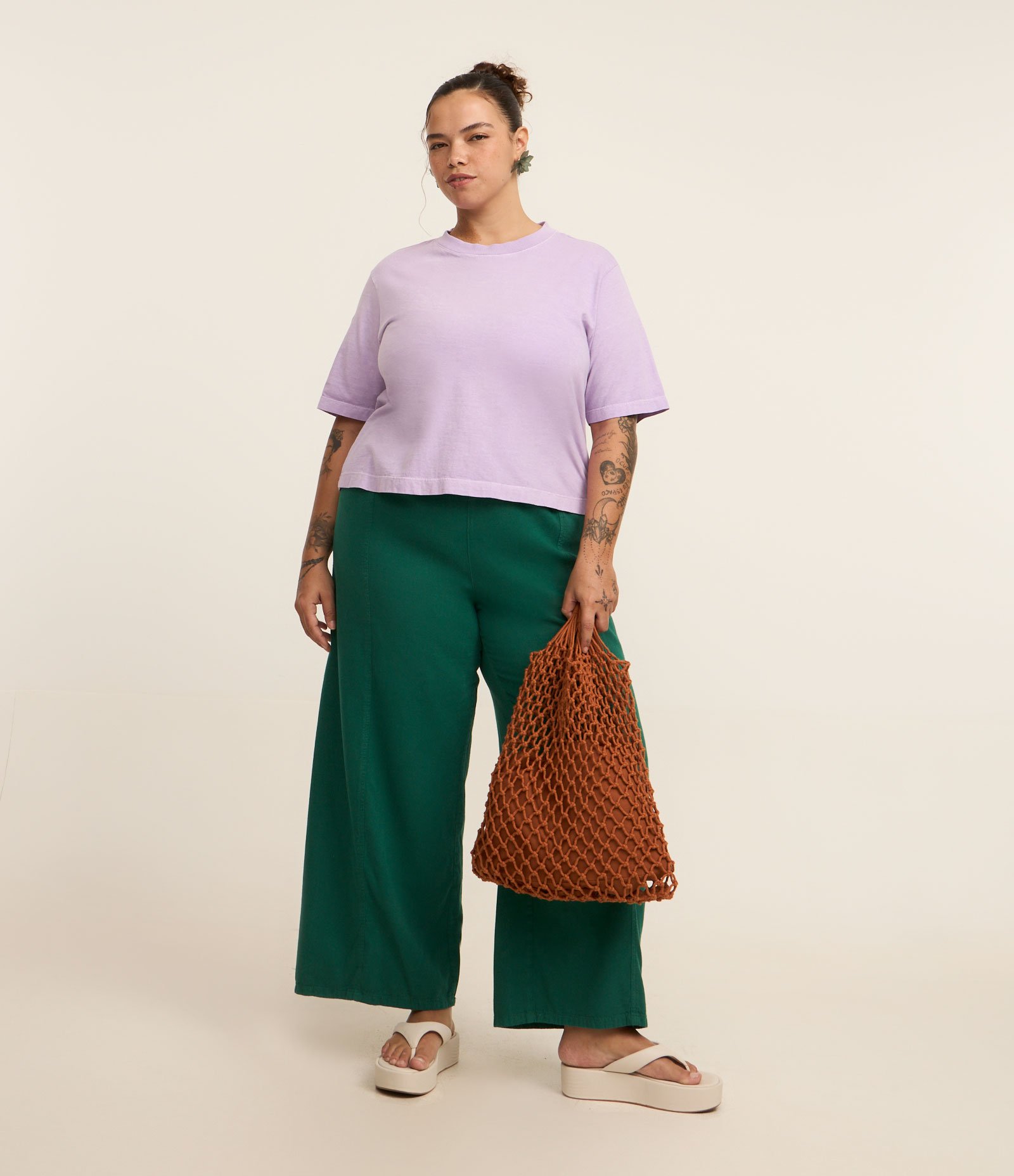 Blusa Básica Estonada Curve & Plus Size Lilás 2