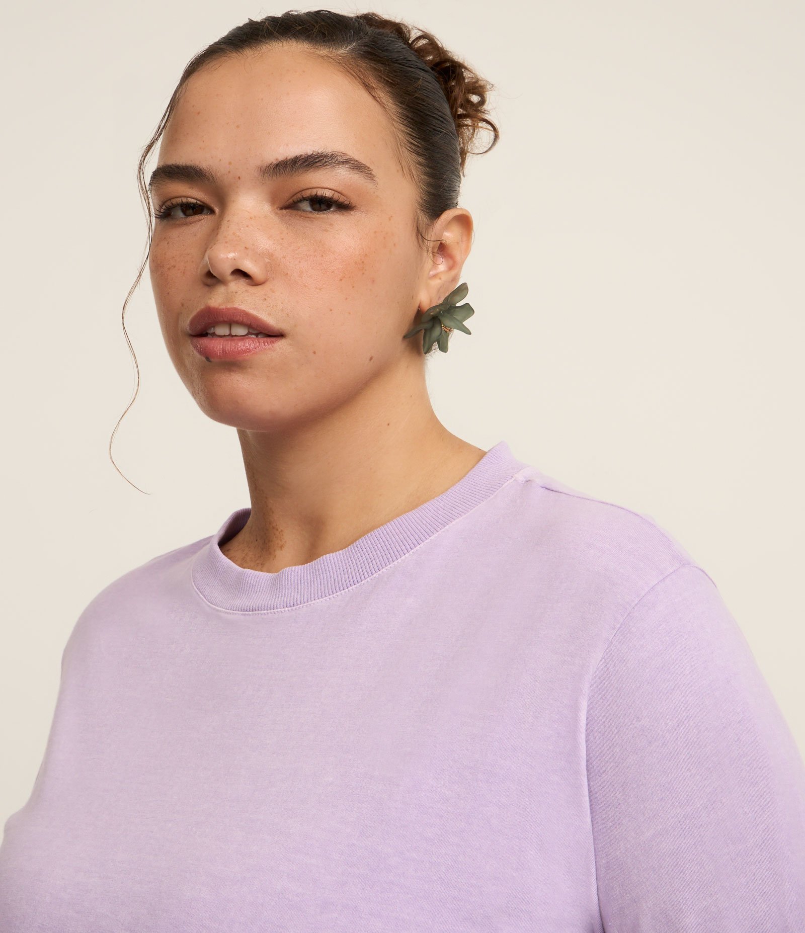 Blusa Básica Estonada Curve & Plus Size Lilás 3