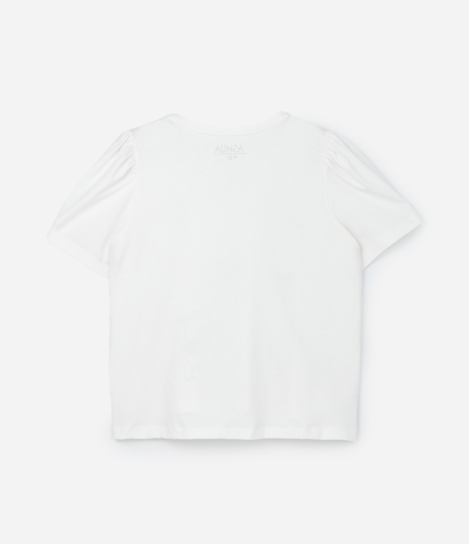 Blusa em Algodão com Manga Bufante e Estampa Romântica Curve & Plus Size Branco 4