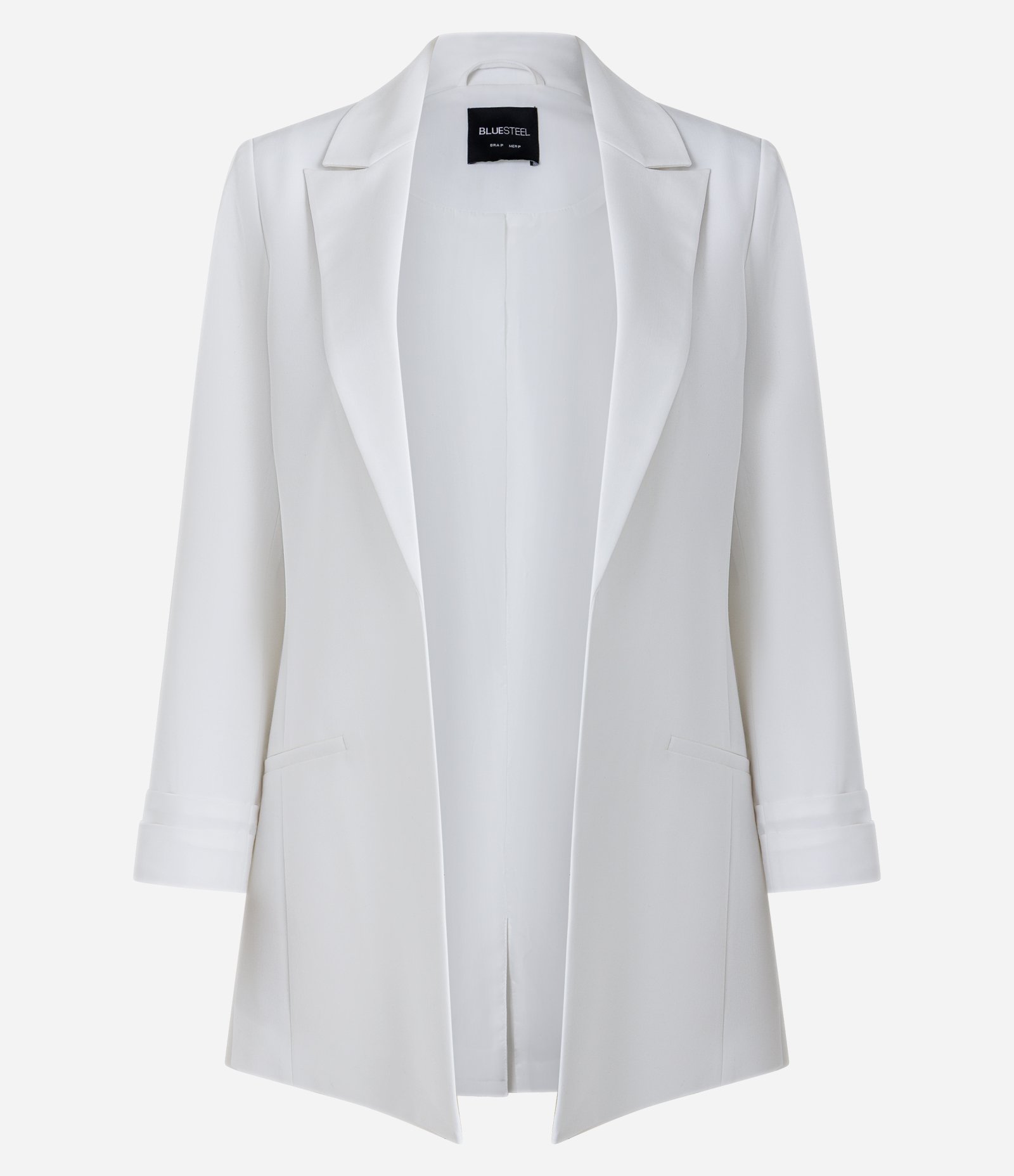 Blazer Over em Alfaiataria com Pregas nas Mangas Branco 5