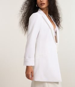 Blazer Over em Alfaiataria com Pregas nas Mangas