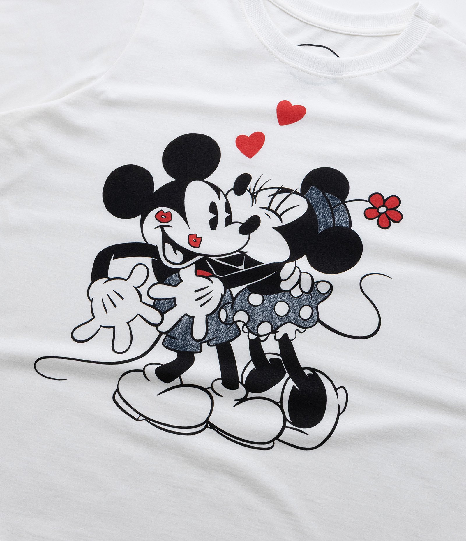Camiseta em Algodão Estampa Mickey e Minnie Curve & Plus Size Branco 8