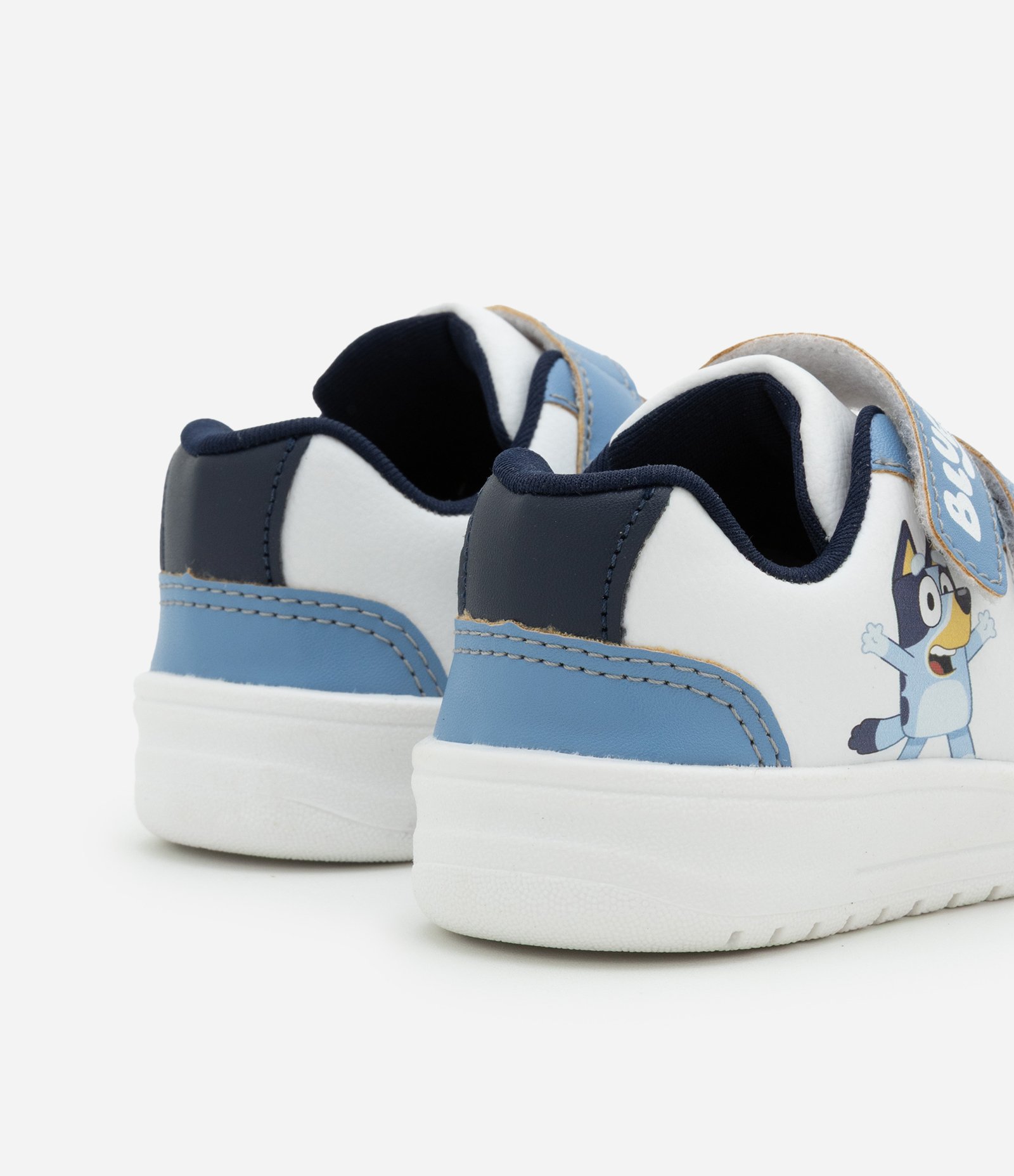 Tênis Infantil com Recortes e Tiras de Velcro Bluey - Tam 20 a 27 Azul/Branco 2