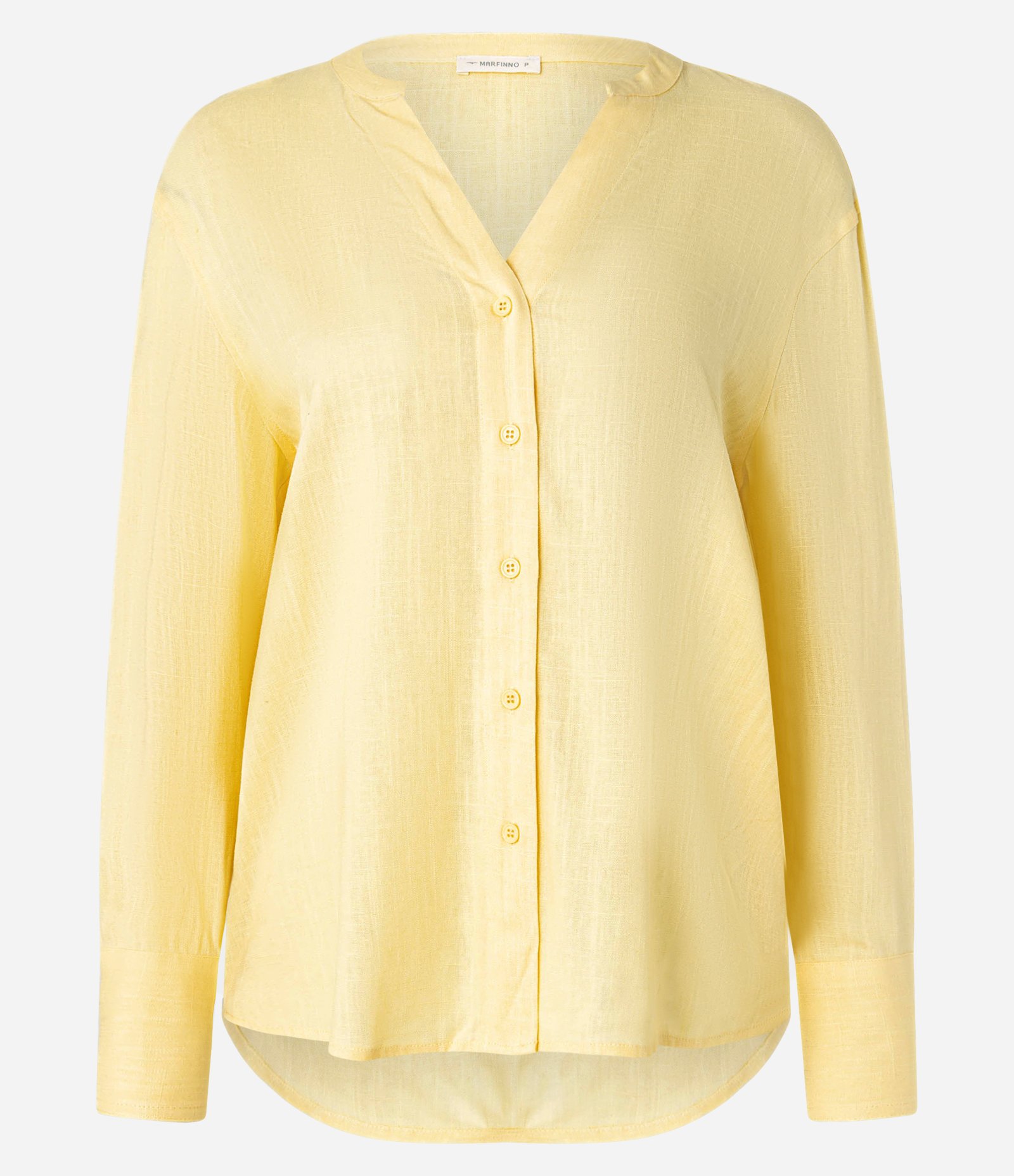 Camisa Texturizada em Viscolinho e Gola Padre Amarelo 8