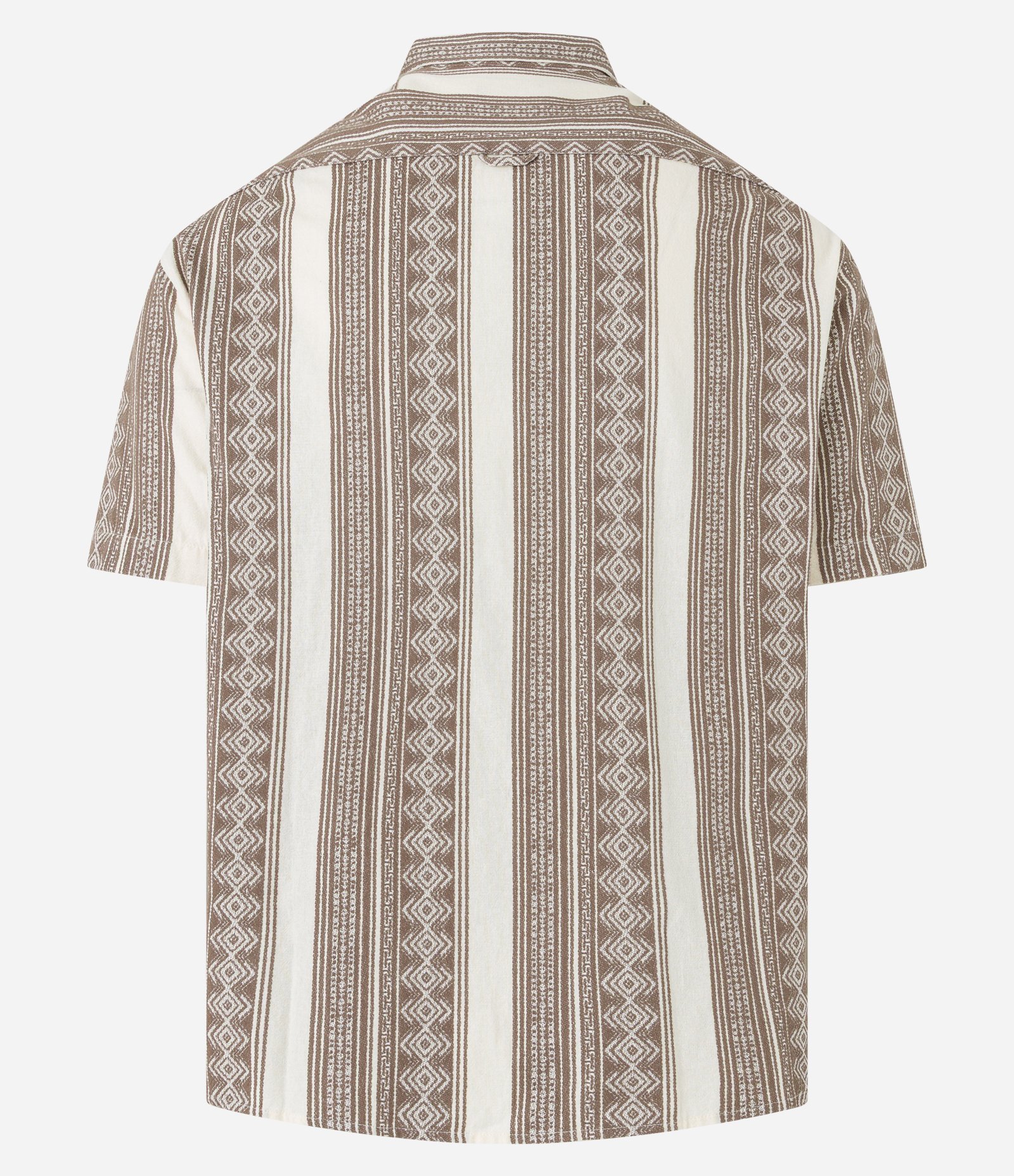Camisa Relaxed em Jacquard com Estampa Étnica Marrom 8